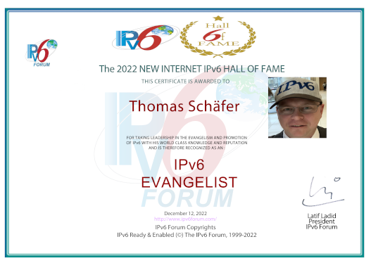 verkleinerte Darstellung des Zertifikats Thomas Schäfer
        IPv6 Hall of Fame 2022